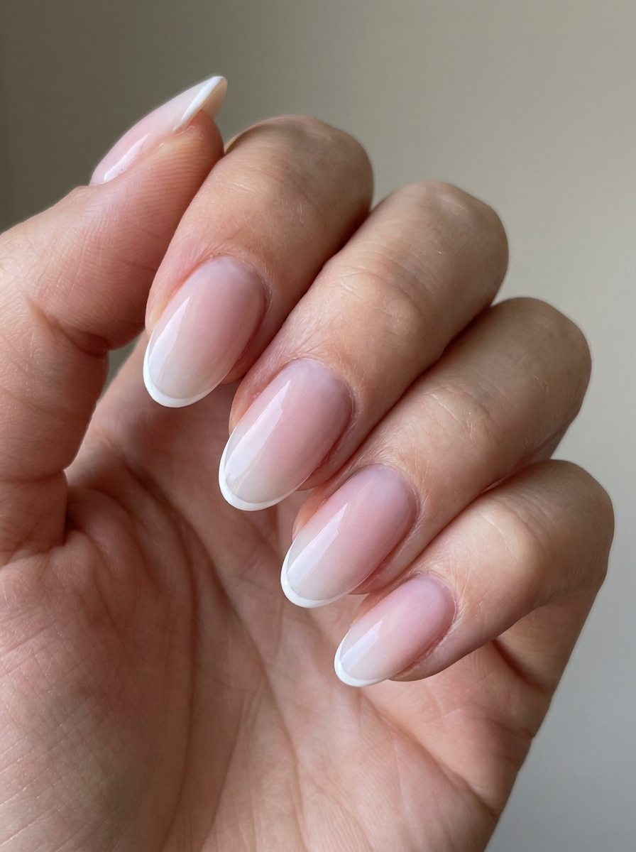 Babyboomer mit Micro French als Babyboomer Nägel Ideen Inspiration 2026